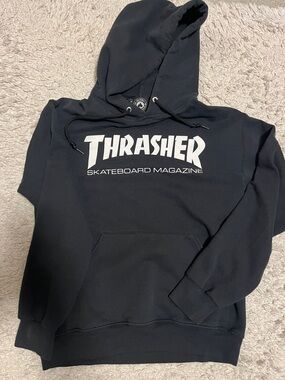 Thrasher Black Logo Hoodie - Men